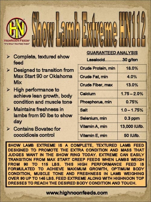 Feed Show Lamb Extreme HN112 CFC Farm & Home