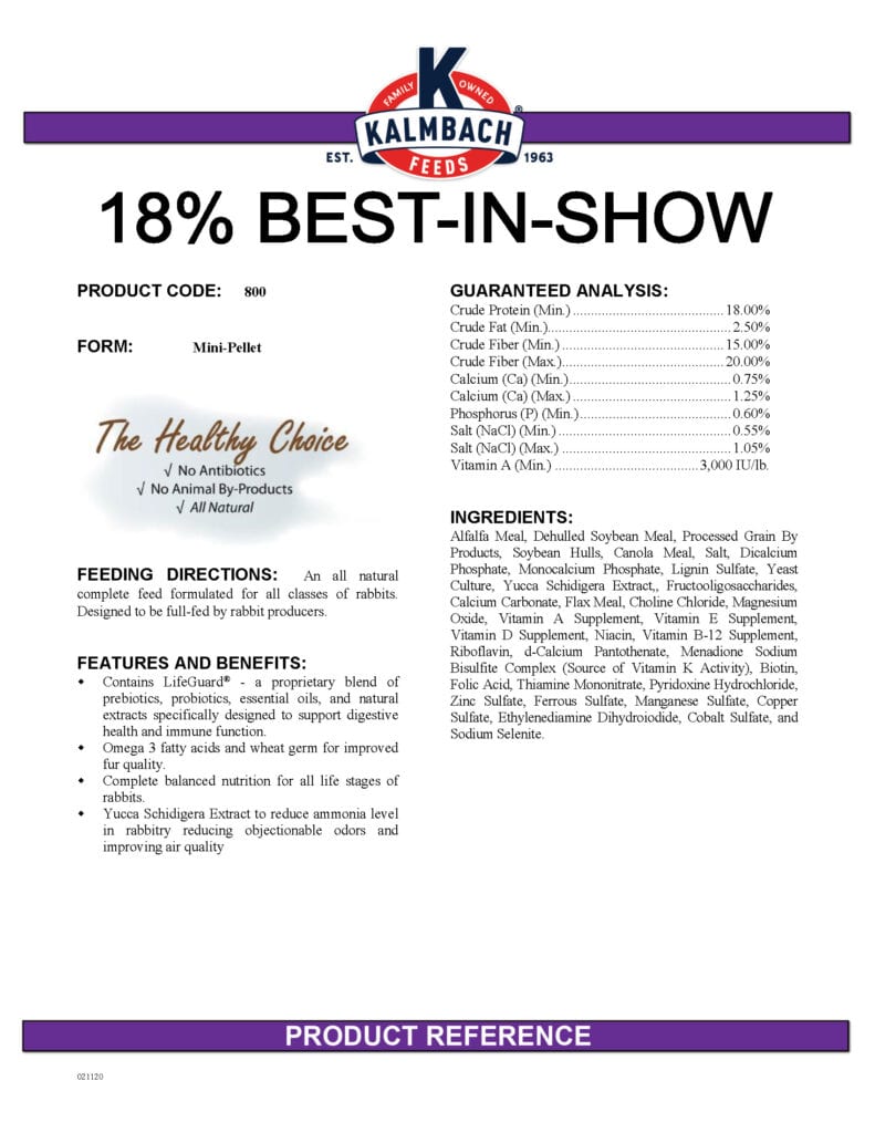 18% Best In Show Rabbit